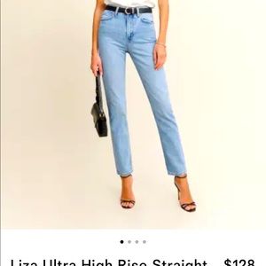 Reformation Liza high rise straight jeans in Montego